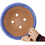 Pot à bonsaï rond bleu-violet de Shuhou - 282 x 282 x 113 mm