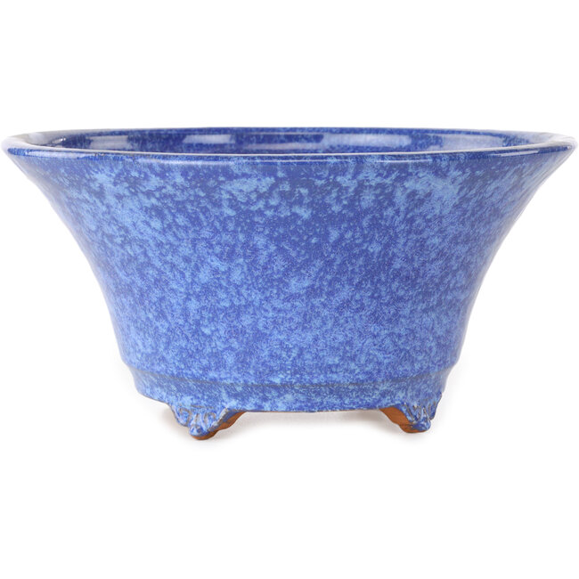 Ronde blauwpaarse bonsaipot van Shuhou - 240 x 240 x 116 mm