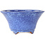 Vaso bonsai rotondo blu-viola di Shuhou - 240 x 240 x 116 mm