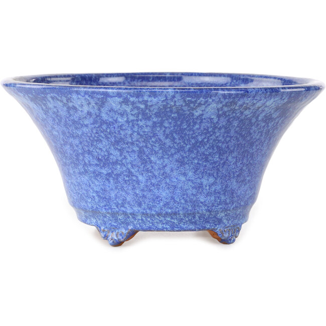 Ronde blauwpaarse bonsaipot van Shuhou - 240 x 240 x 116 mm