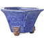 Vaso bonsai esagonale blu di Shuhou - 177 x 177 x 100 mm