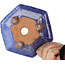 Maceta hexagonal azul para bonsái de Shuhou - 177 x 177 x 100 mm
