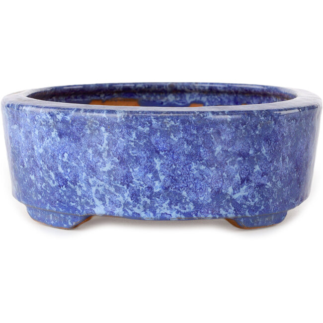 Ovale blauwe bonsaipot van Shuhou - 189 x 157 x 55 mm