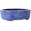 Oval blue bonsai pot by Shuhou - 189 x 157 x 55 mm