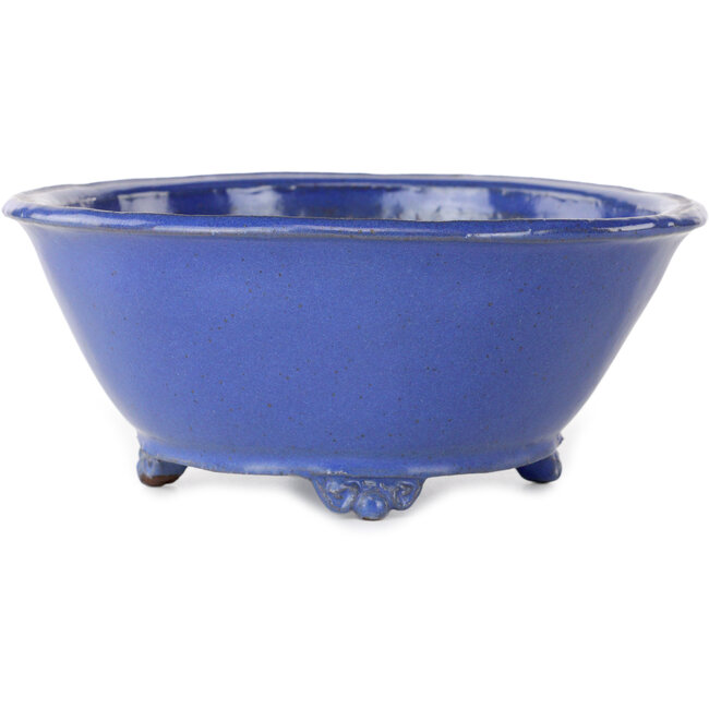 Vaso bonsai rotondo blu di Shuhou - 193 x 193 x 83 mm