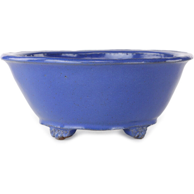 Vaso bonsai rotondo blu di Shuhou - 193 x 193 x 83 mm