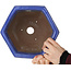 Sechseckiger blauer Bonsai-Topf von Shuhou – 240 x 240 x 130 mm