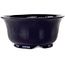 Vaso bonsai rotondo blu scuro di Shuhou - 195 x 195 x 92 mm
