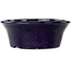 Vaso bonsai rotondo blu scuro di Shuhou - 185 x 185 x 70 mm
