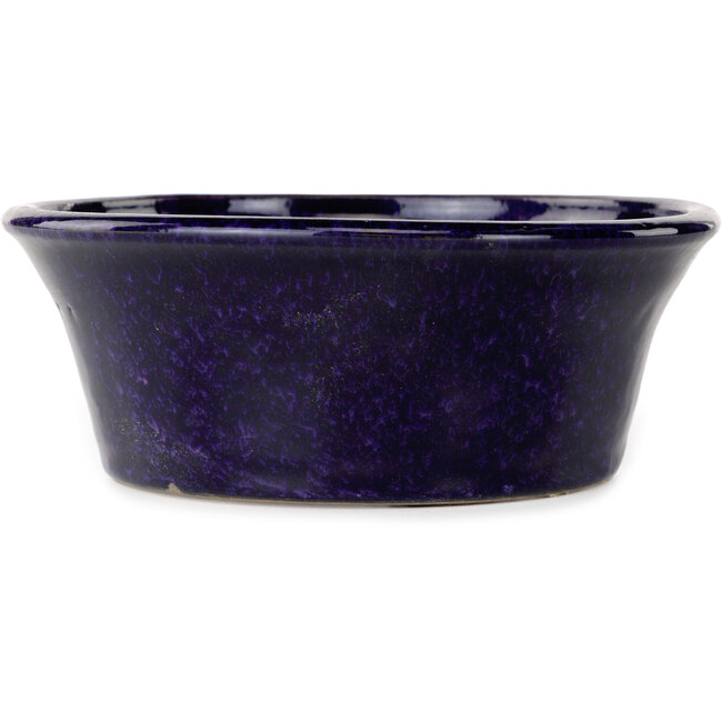 Vaso bonsai rotondo blu scuro di Shuhou - 185 x 185 x 70 mm