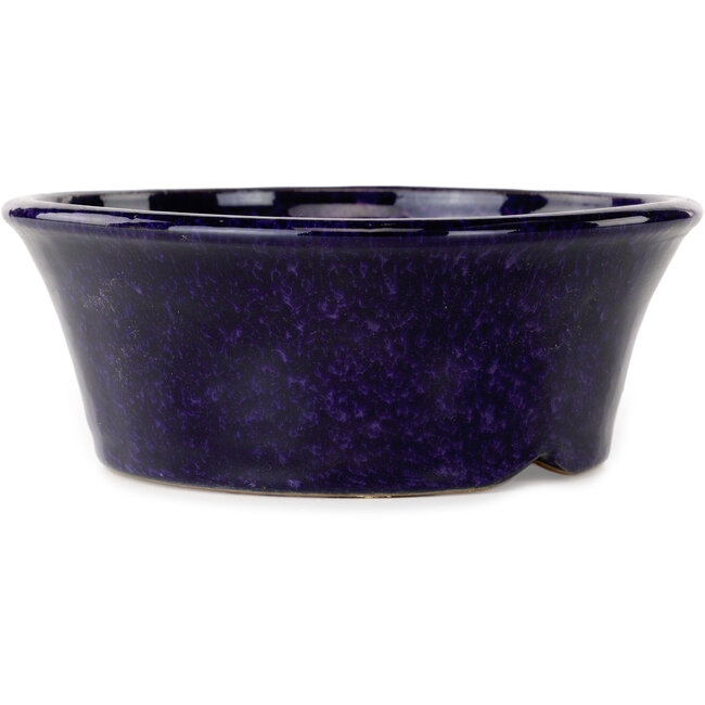 Ronde donkerblauwe bonsaipot van Shuhou - 185 x 185 x 70 mm