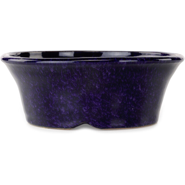 Ronde donkerblauwe bonsaipot van Shuhou - 185 x 185 x 70 mm