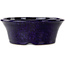 Maceta redonda para bonsái azul oscuro de Shuhou - 185 x 185 x 70 mm
