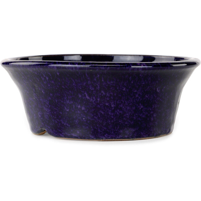 Maceta redonda para bonsái azul oscuro de Shuhou - 185 x 185 x 70 mm