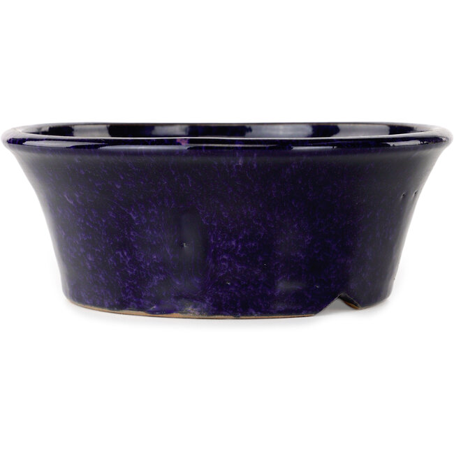 Ronde donkerblauwe bonsaipot van Shuhou - 185 x 185 x 70 mm