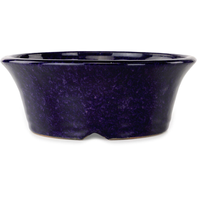 Pot à bonsaï rond bleu foncé de Shuhou - 182 x 182 x 72 mm