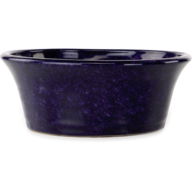 Ronde donkerblauwe bonsaipot van Shuhou - 182 x 182 x 72 mm