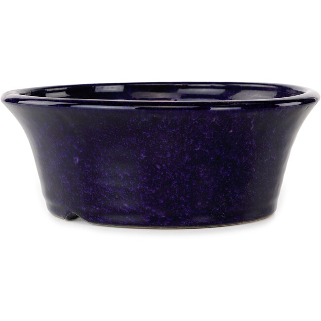 Runder, dunkelblauer Bonsai-Topf von Shuhou – 182 x 182 x 72 mm