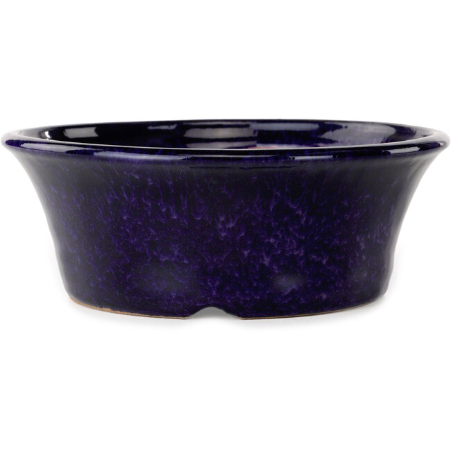 Pot à bonsaï rond bleu foncé de Shuhou - 190 x 190 x 70 mm