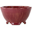 Pot à bonsaï rond rose de Shuhou - 150 x 150 x 80 mm