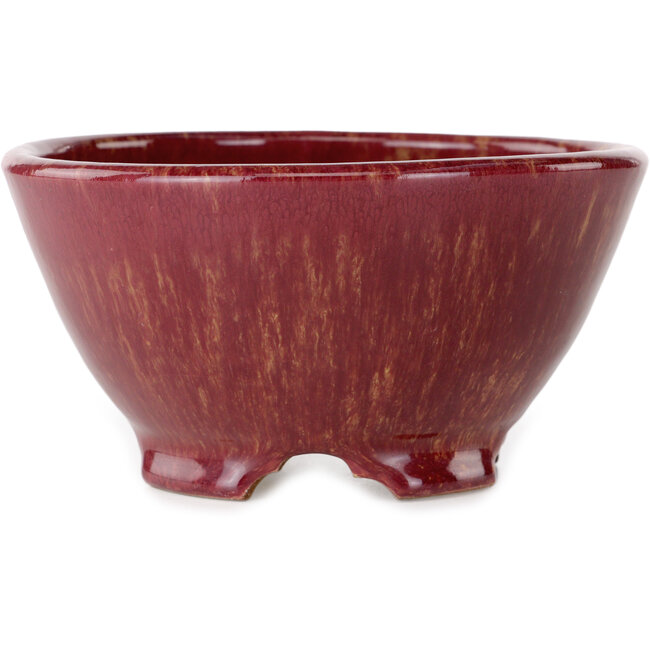 Maceta redonda rosa para bonsái de Shuhou - 150 x 150 x 80 mm