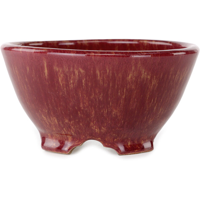 Maceta redonda rosa para bonsái de Shuhou - 150 x 150 x 80 mm