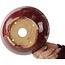 Pot à bonsaï rond bordeaux de Shuhou - 150 x 150 x 80 mm