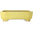 Rechthoekige gele bonsaipot van Shuhou - 285 x 217 x 85 mm
