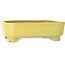 Rectangular yellow bonsai pot by Shuhou - 285 x 217 x 85 mm
