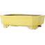 Maceta rectangular amarilla para bonsái de Shuhou - 285 x 217 x 85 mm