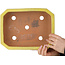Rectangular yellow bonsai pot by Shuhou - 285 x 217 x 85 mm