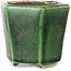 Maceta hexagonal para bonsái verde de Terahata Satomi Mazan - 71 x 71 x 62 mm