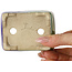 Maceta rectangular para bonsái azul y verde de Terahata Satomi Mazan - 85 x 62 x 38 mm