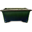 Maceta rectangular para bonsái verde de Terahata Satomi Mazan - 197 x 168 x 70 mm