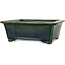 Maceta rectangular para bonsái verde de Terahata Satomi Mazan - 197 x 168 x 70 mm