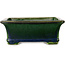 Vaso bonsai rettangolare verde di Terahata Satomi Mazan - 215 x 180 x 83 mm