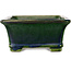 Vaso bonsai rettangolare verde di Terahata Satomi Mazan - 215 x 180 x 83 mm