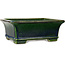 Vaso bonsai rettangolare verde di Terahata Satomi Mazan - 215 x 180 x 83 mm