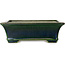 Vaso bonsai rettangolare verde di Terahata Satomi Mazan - 250 x 215 x 82 mm