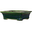 Rechthoekige groene bonsaipot van Terahata Satomi Mazan - 250 x 215 x 82 mm