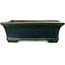 Maceta rectangular para bonsái verde de Terahata Satomi Mazan - 250 x 215 x 82 mm