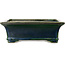 Rectangular green bonsai pot by Terahata Satomi Mazan - 278 x 245 x 90 mm