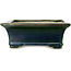 Rectangular green bonsai pot by Terahata Satomi Mazan - 278 x 245 x 90 mm