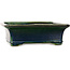 Vaso bonsai rettangolare verde di Terahata Satomi Mazan - 278 x 245 x 90 mm