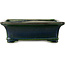 Pot à bonsaï rectangulaire vert par Terahata Satomi Mazan - 278 x 245 x 90 mm