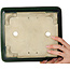 Pot à bonsaï rectangulaire vert par Terahata Satomi Mazan - 278 x 245 x 90 mm