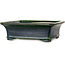 Maceta rectangular para bonsái verde de Terahata Satomi Mazan - 278 x 245 x 90 mm