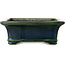 Maceta rectangular para bonsái verde de Terahata Satomi Mazan - 278 x 245 x 90 mm