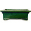 Maceta rectangular para bonsái verde de Terahata Satomi Mazan - 278 x 245 x 90 mm