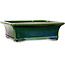 Rechthoekige groene bonsaipot van Terahata Satomi Mazan - 278 x 245 x 90 mm